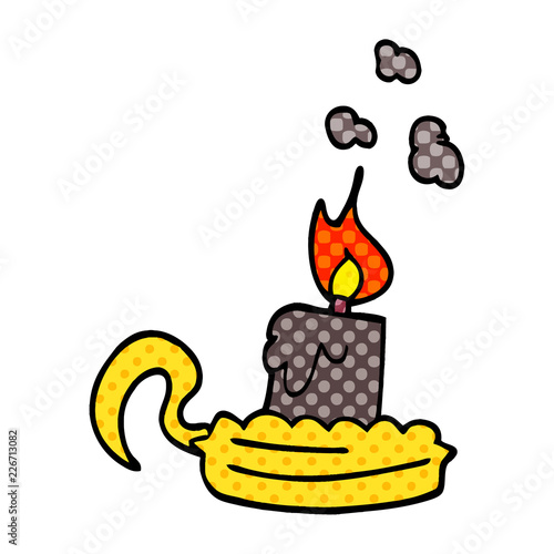 cartoon doodle candle stick holder