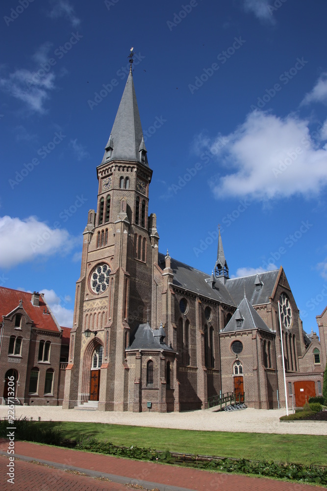 Old catholic saint Peter and Paul church (petrus and pauluskerk) in Reeuwijk dorp in the Netherlands.