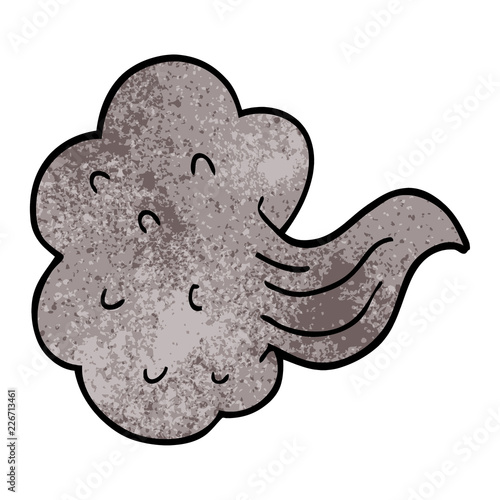 cartoon doodle whooshing cloud