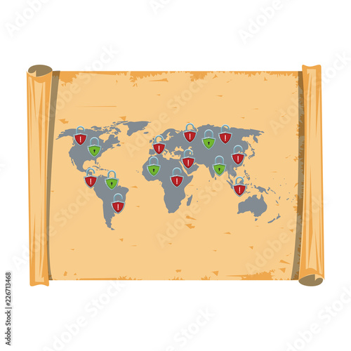 World vintage map
