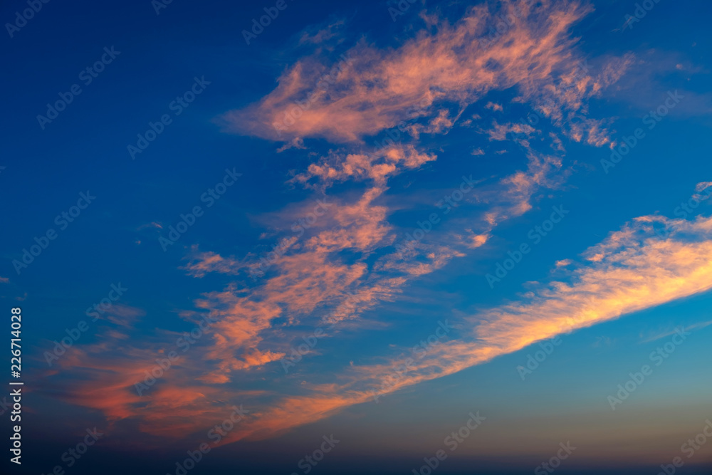 Cirrus clouds at dawn
