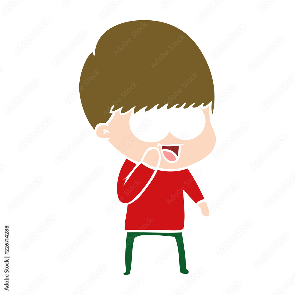 happy flat color style cartoon boy happy flat color style cartoon boy