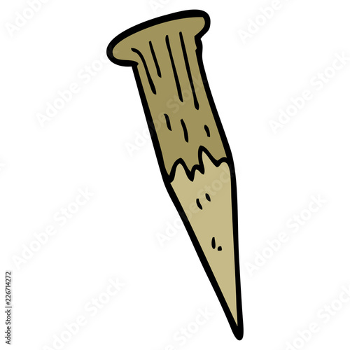 cartoon doodle wooden stake