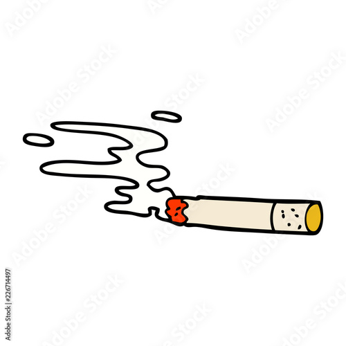 cartoon doodle cigarette