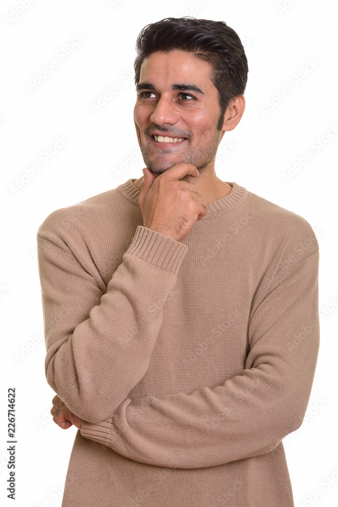 Young handsome Persian man against white background Young handsome Persian man against white background