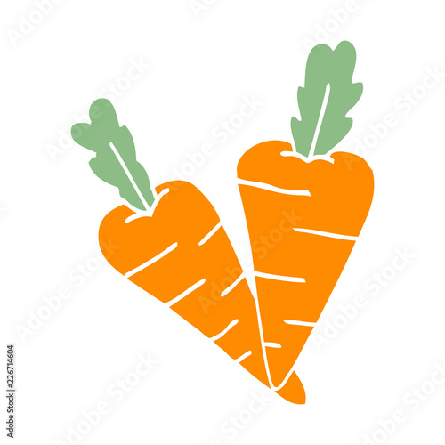 cartoon doodle carrots