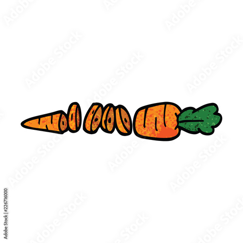 cartoon doodle chopped carrot