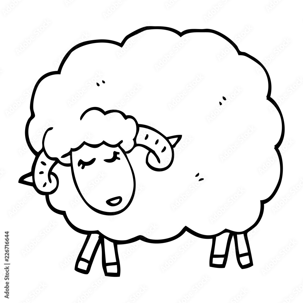 line drawing cartoon black sheep line drawing cartoon black sheep