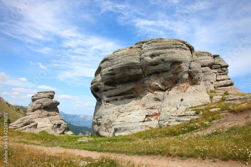 Giant stone lump in Dimerjy mountains, Crimea
