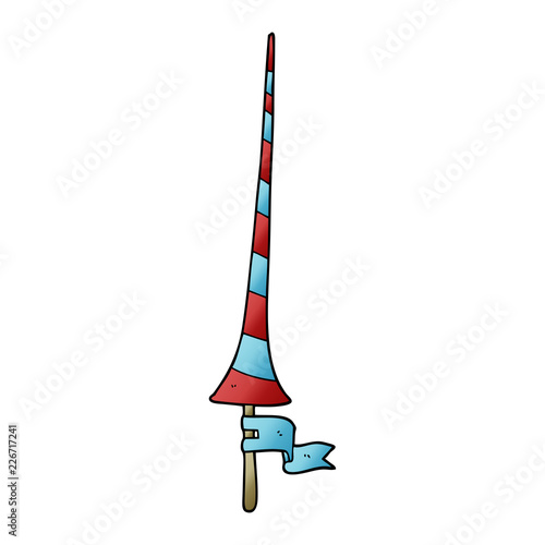cartoon doodle medieval lance
