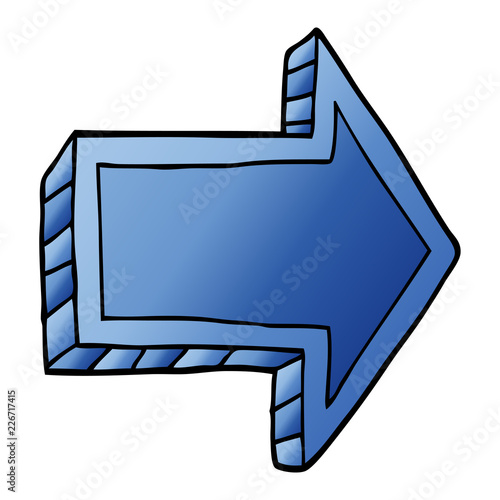 cartoon doodle directing arrow