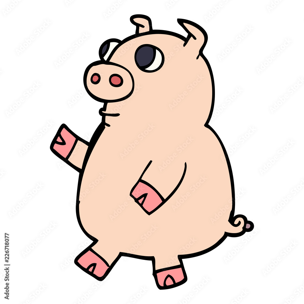 cartoon doodle funny pig cartoon doodle funny pig