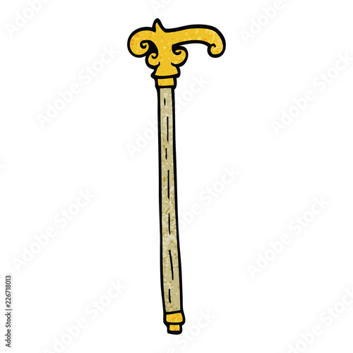 cartoon doodle fancy walking stick