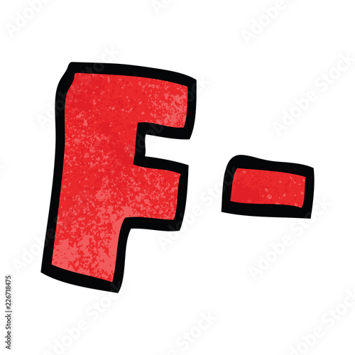 cartoon doodle letter grades