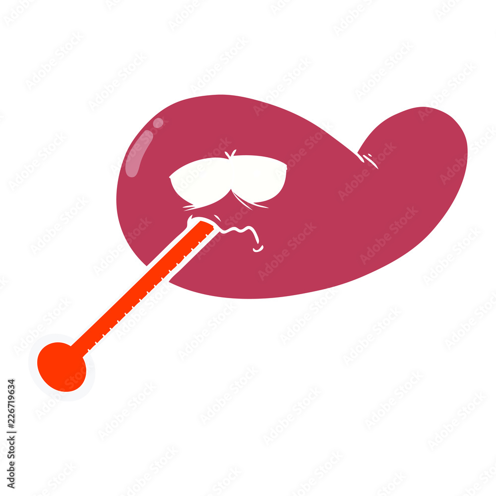 flat color style cartoon ill gall bladder flat color style cartoon ill gall bladder