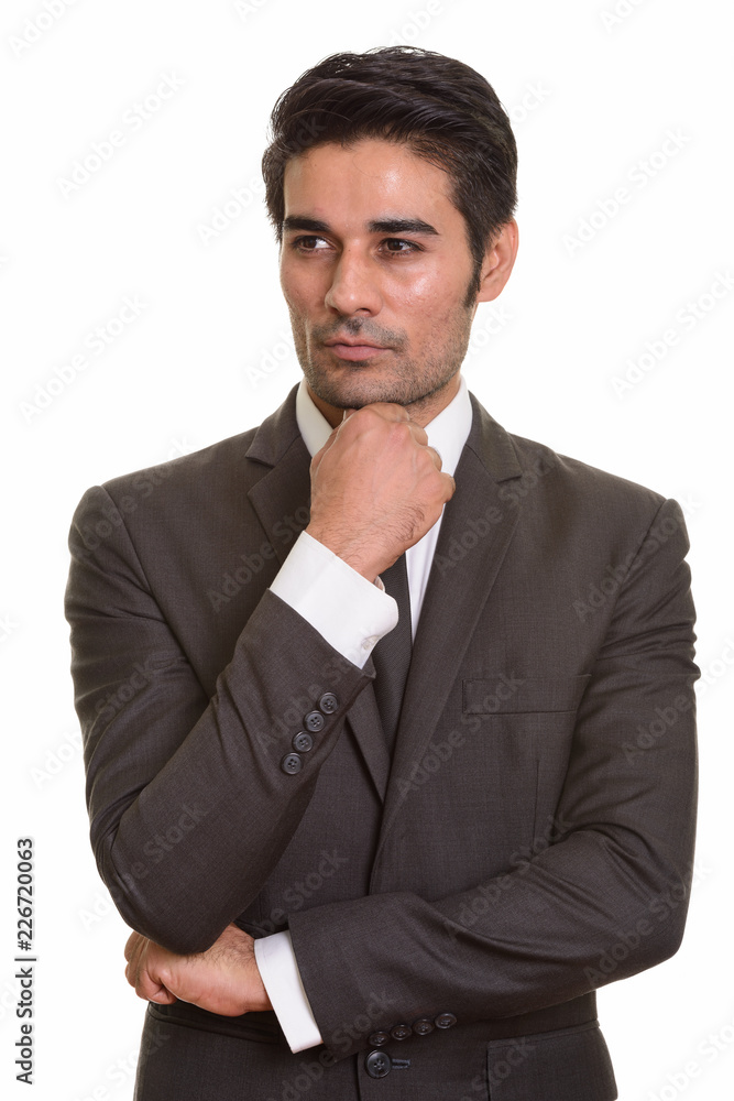 Young handsome Persian man against white background Young handsome Persian man against white background