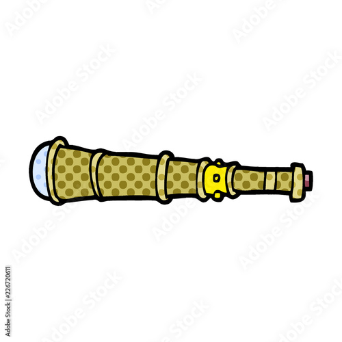 cartoon doodle telescope
