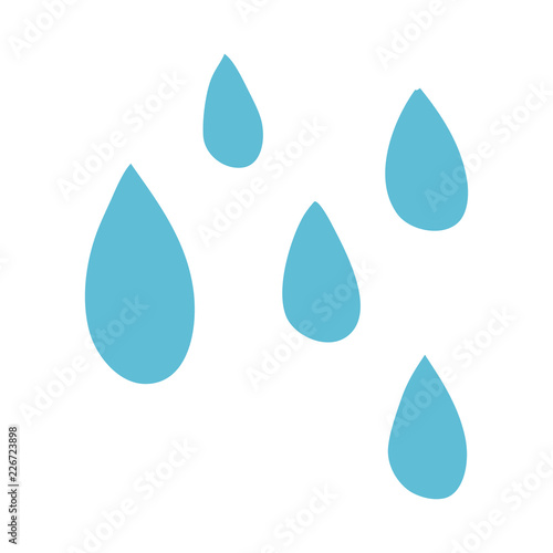 cartoon doodle rain drop