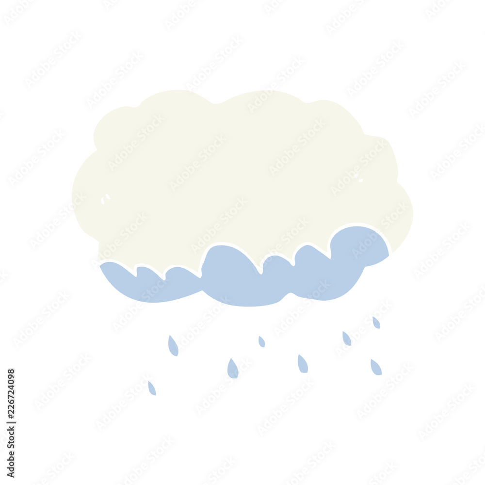 flat color style cartoon rain cloud flat color style cartoon rain cloud