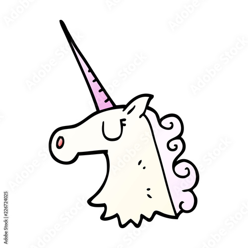 cartoon doodle pretty unicorn