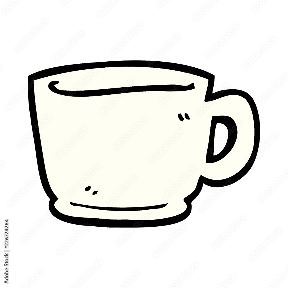 cartoon doodle tea cup