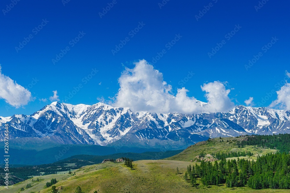 Snow ridge and valley