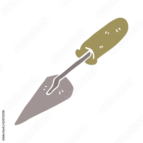 cartoon doodle trowel