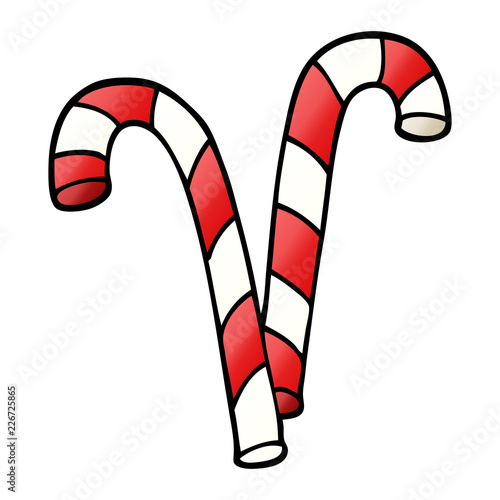 cartoon doodle xmas candy cane
