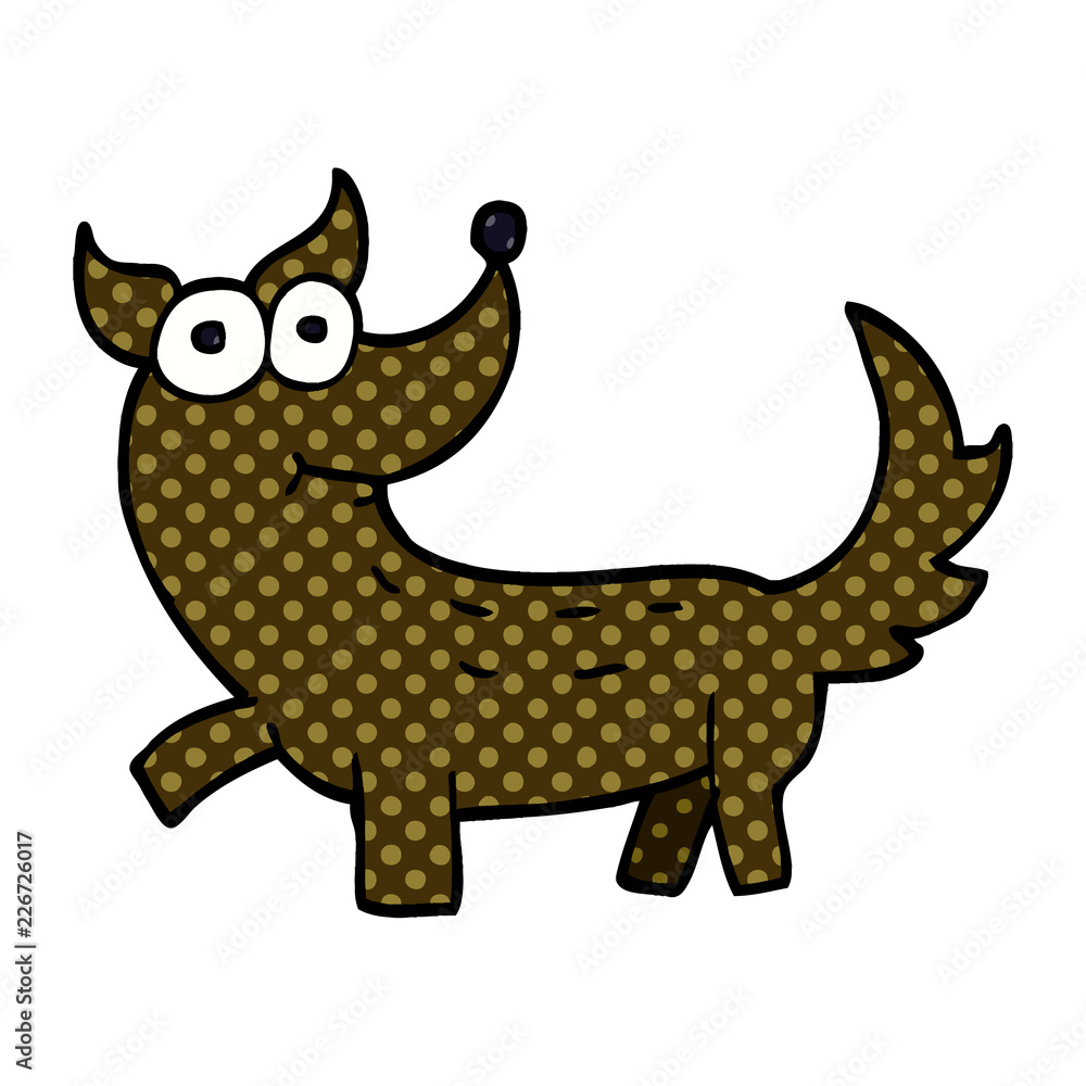 Naklejka premium cartoon doodle dog