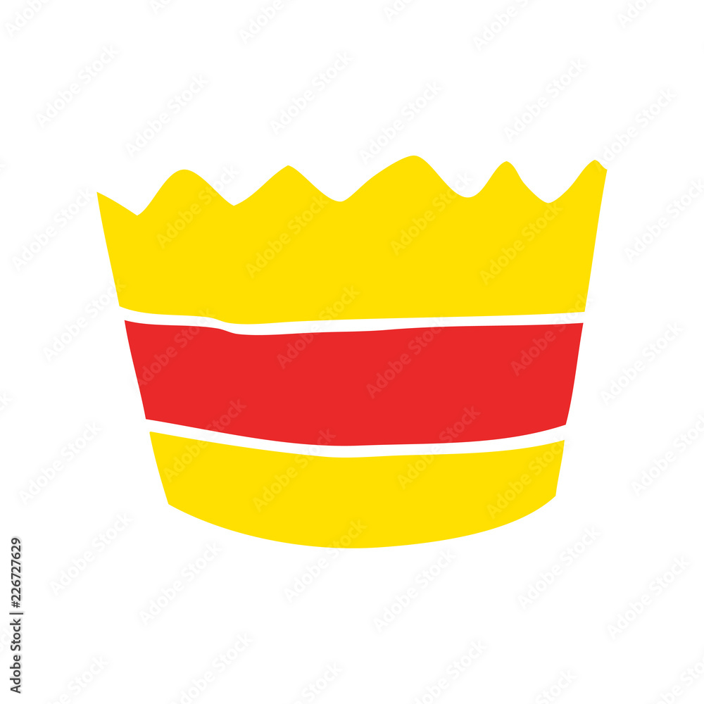 Obraz premium flat color style cartoon muffin pot