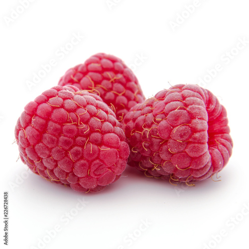 Raspberries isolated on white background