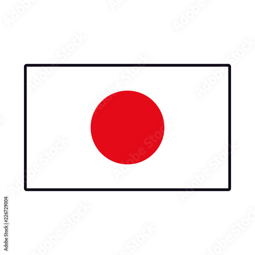 Japan flag emblem