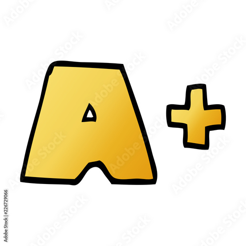 cartoon doodle letter grades