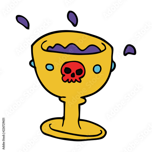 cartoon doodle goblet