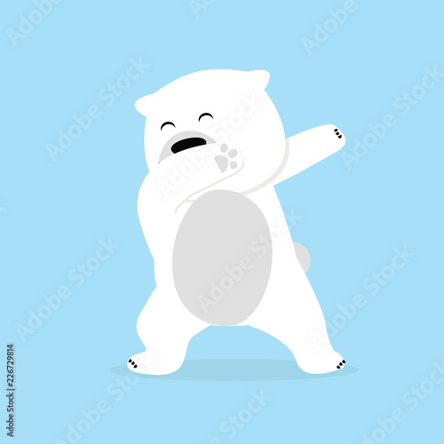 Lonely polar Bear dabbing movement