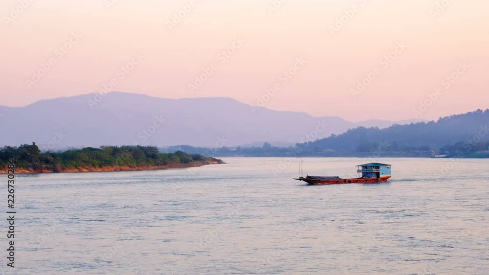 Mekong River Transport Ship at Chiang Saen, Chiang Rai. Thailand Mekong River Transport Ship at Chiang Saen, Chiang Rai. Thailand