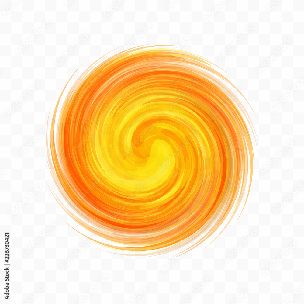 Abstract swirl design element. Spiral, rotation and swirling movement. Vector illustration with