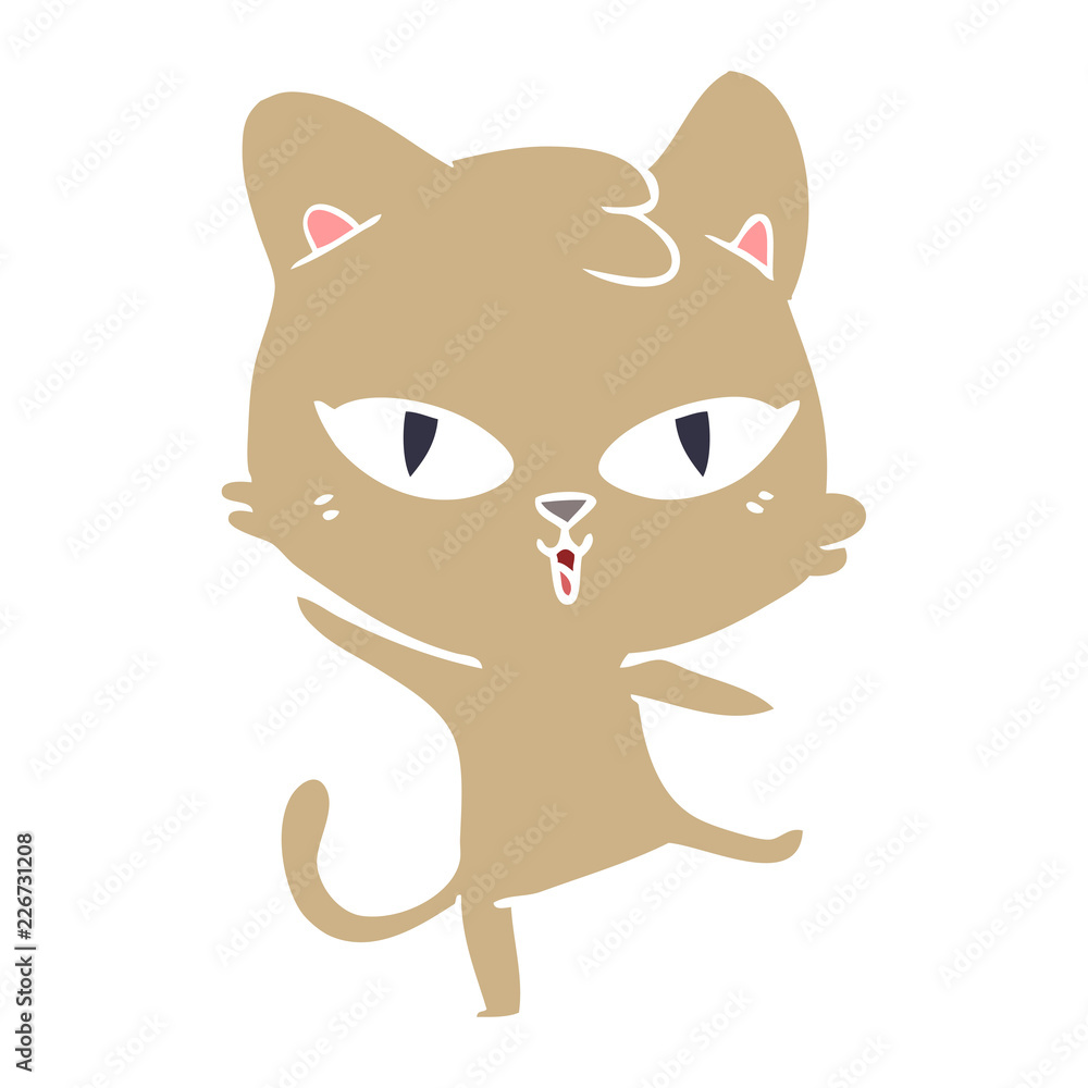 flat color style cartoon cat flat color style cartoon cat