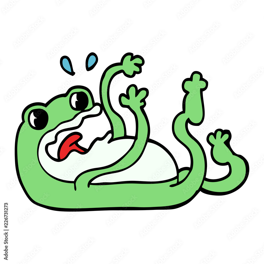 Fototapeta premium cartoon doodle frog