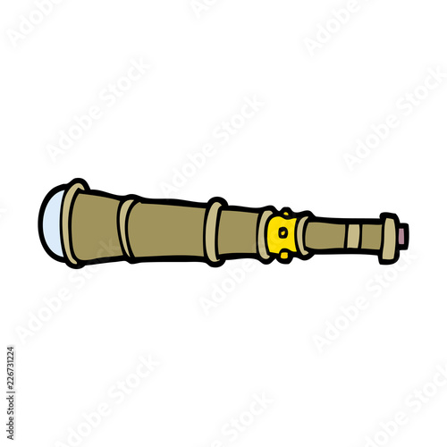 cartoon doodle telescope