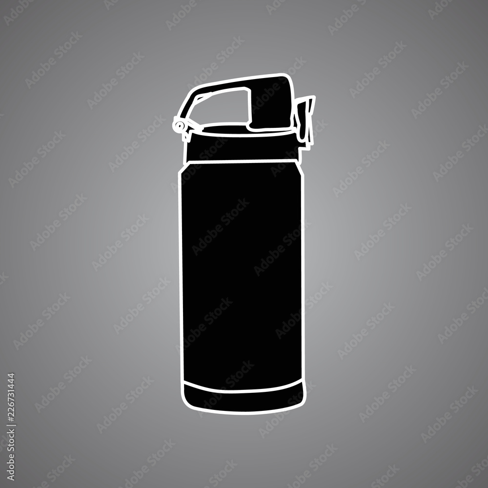 vector, on gray background, thermoss, icon, silhouette vector, on gray background, thermoss, icon, silhouette