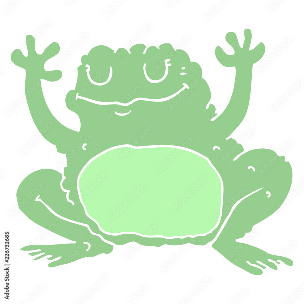 flat color style cartoon frog flat color style cartoon frog