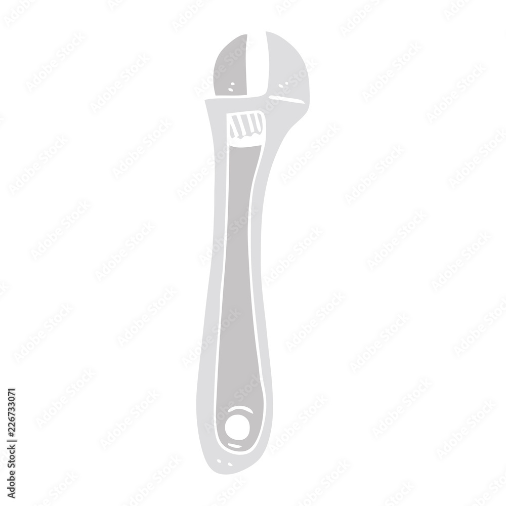 flat color style cartoon spanner flat color style cartoon spanner
