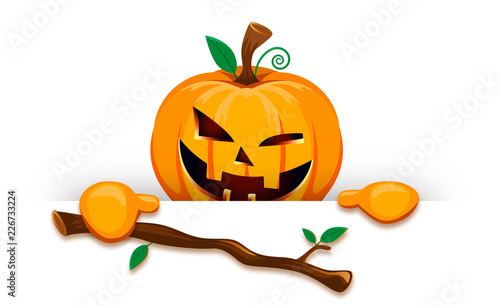 halloween pumpkin stick scary