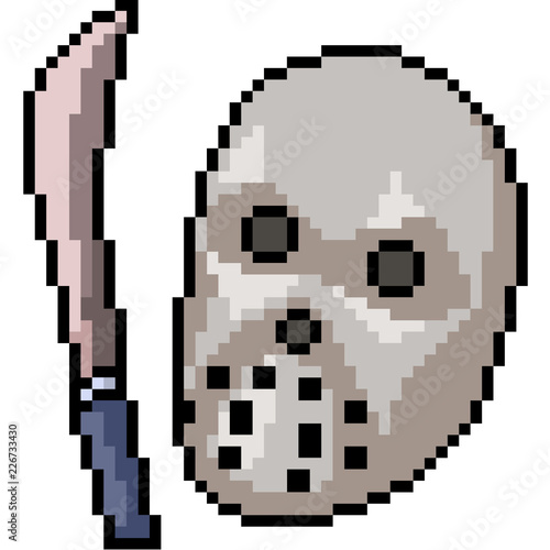 vector pixel art murderer mask
