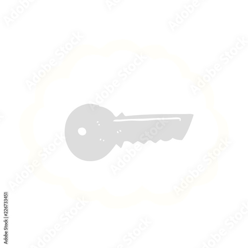 flat color illustration of a cartoon door key © lineartestpilot