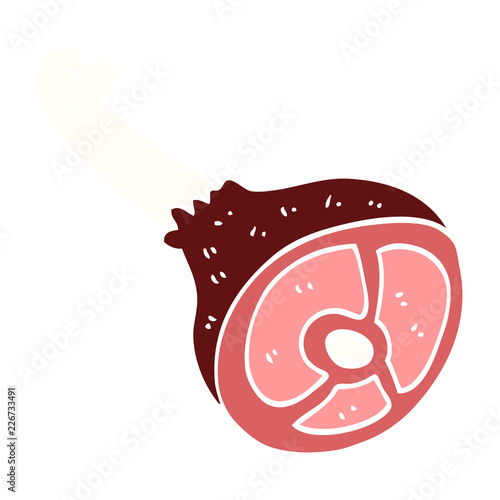 cartoon doodle meat joint