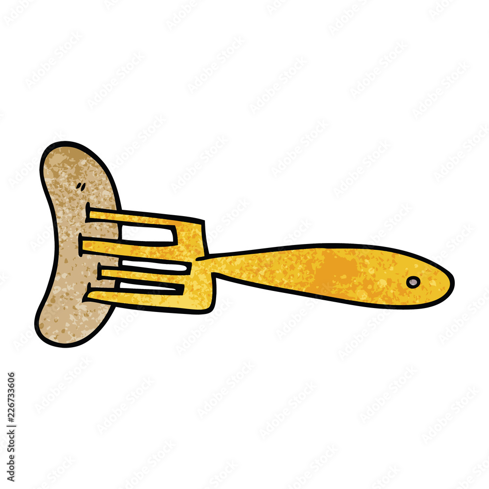 cartoon doodle banger on fork cartoon doodle banger on fork
