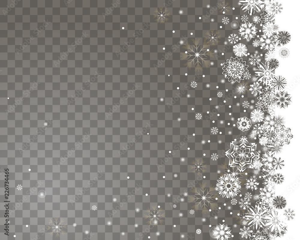 custom made wallpaper toronto digitalFalling snow border on a transparent background. Abstract snow background for your Merry Christmas and Happy New Year design. Vector illustration