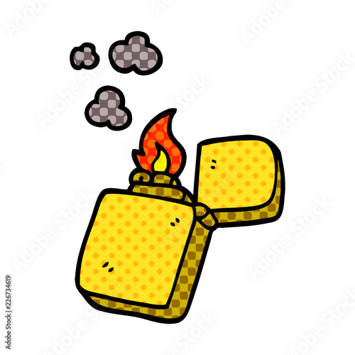 cartoon doodle gold lighter